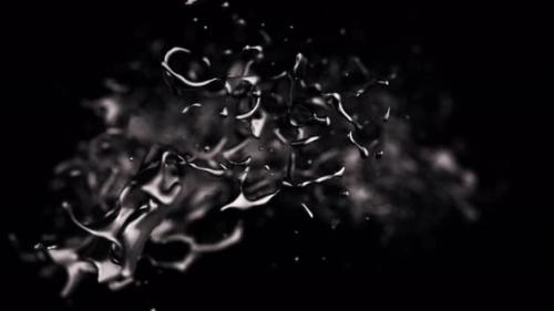 Videohive - Abstract animation of moving grey liquid substance - 33668217 - 33668217