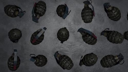 Videohive - Isolated grenades on grey background - 33668232 - 33668232