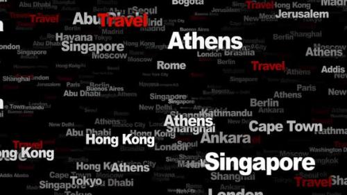 Videohive - Travel Text and World Cities, Loopable - 33670054 - 33670054