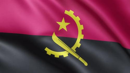 Videohive - Angola's flag | Flag of Angola | UHD | 60fps - 33671632 - 33671632