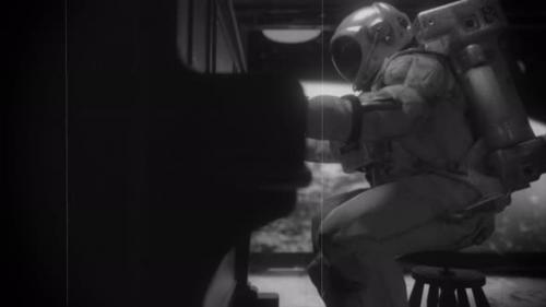Videohive - Astranaut in a Spacesuit Plays the Piano in a Spaceship Overlooking the Planet Earth - 33671821 - 33671821