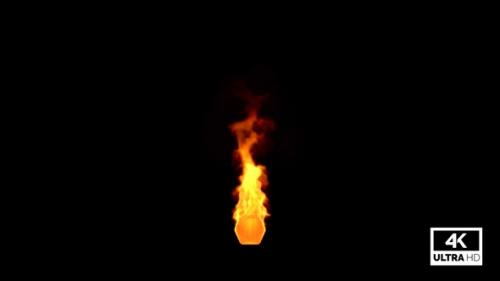 Videohive - Explosive Flamethrower Fire Element 4K - 33683245 - 33683245