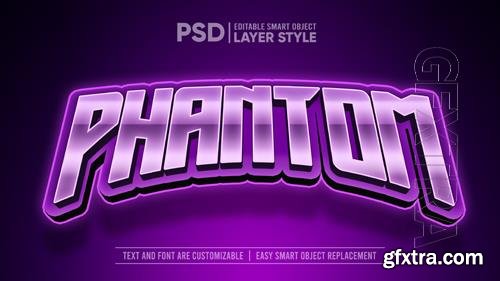 Esport purple phantom text effect