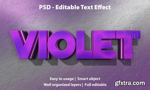 Editable text effect violet premium Premium Psd