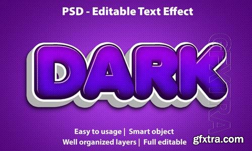 Editable text effect dark premium Premium Psd