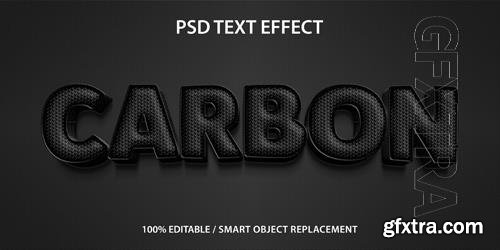 Editable text effect carbon premium Premium Psd