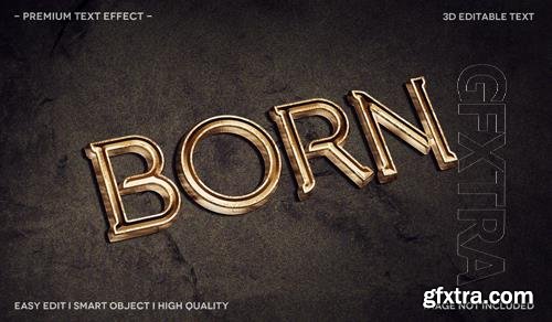 Born 3d text effect template Premium Psd