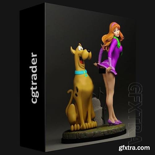 CGTRADER – DAPHNE AND SCOOBY-DOO DIORAMA 3D PRINT MODEL