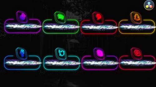 Videohive - Neon Social Media Lowerthirds - 33670127 - 33670127