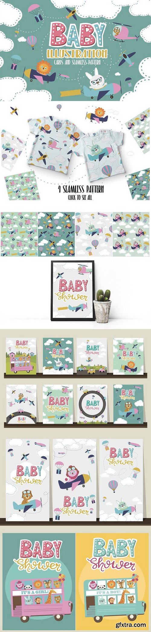 Air Baby illustration pattern