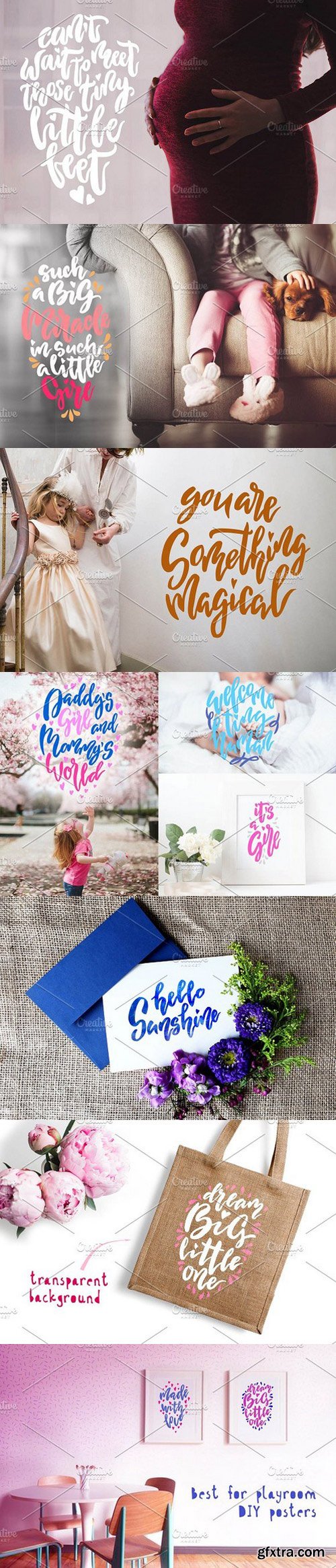 Baby Lettering Child photo overlays