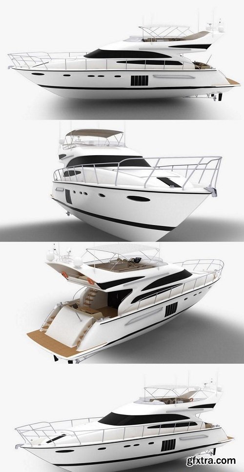 Princess 64 Yacht 3D Model