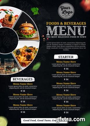 Vintage food and beverages menu best for restaurant promotion premium psd template