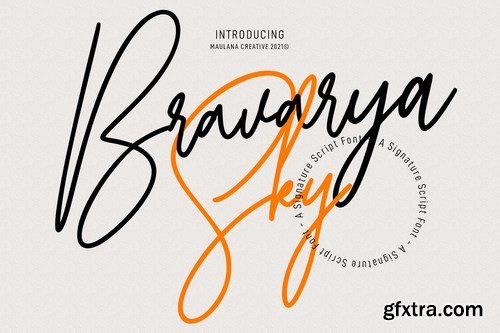 Bravarya Sky Signature Font