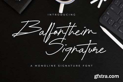 Balfontheim Signature - Monoline Signature Font