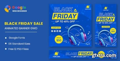 CodeCanyon - Black Friday Sale Headphone HTML5 Banner Ads GWD v1.0 - 33705838