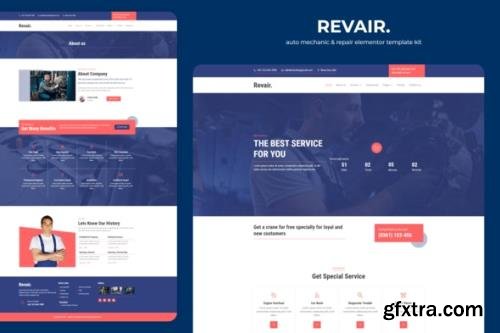 ThemeForest - Revair v1.0.0 - Auto Mechanic & Repair Elementor Template Kit - 33683050