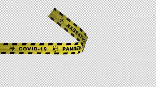 Videohive - Warning Tape - Covid 19 - Pandemic Outbreak - 4K Transition - 33690509 - 33690509