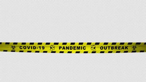 Videohive - Warning Tape - Covid 19 - Pandemic Outbreak - 4K Loop - 33690510 - 33690510