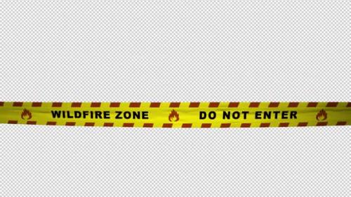 Videohive - Warning Tape - Widfire Zone - 4K Loop - 33690765 - 33690765