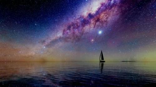 Videohive - Night Ocean Milkyway Landscape - 33692747 - 33692747