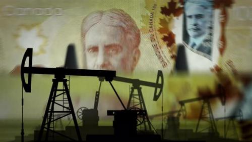 Videohive - Canada Dollar money counting with oil pump - 33692872 - 33692872