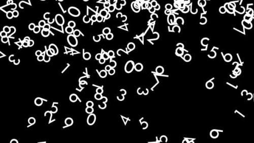 Videohive - Flowing numbers on black background - 33694158 - 33694158