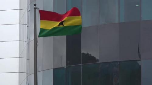 Videohive - Ghana Flag Background 4K - 33695981 - 33695981