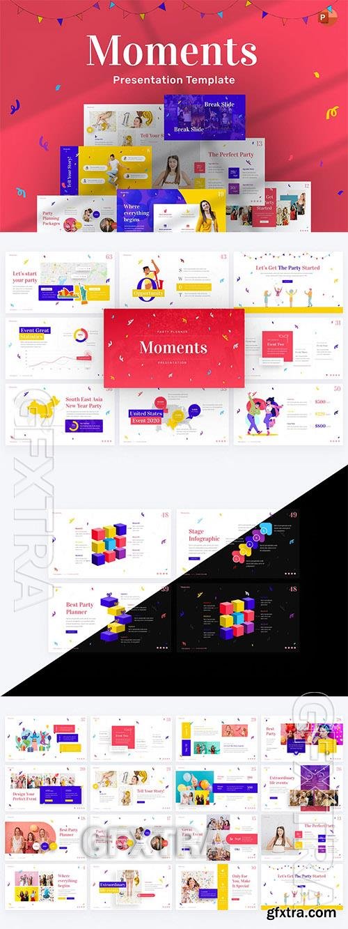 Moments Creative Party Planner PowerPoint Template 8VT7ETQ