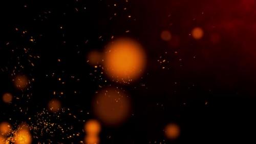 Videohive - Flying Fire Embers Sparks Flame Particles Background Seamlessly Loop V2 - 33712450 - 33712450