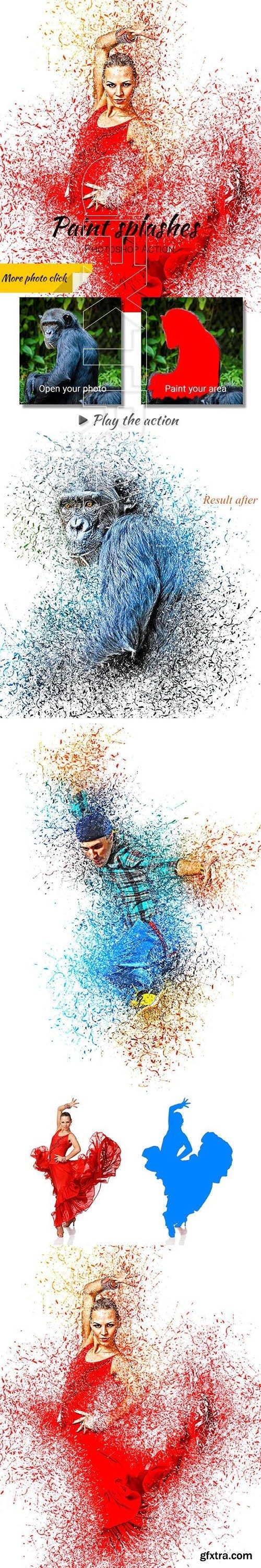 GraphicRiver - Paint Splashes Photoshop Action 23153270