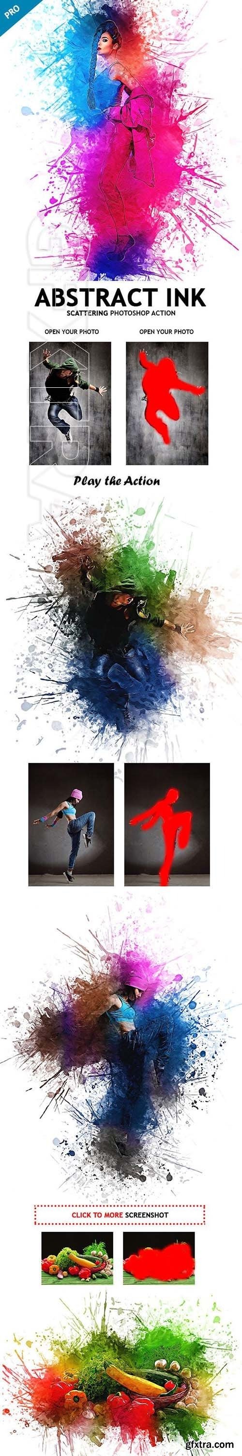 GraphicRiver - Abstract Ink Scattering Photoshop Action 23158410