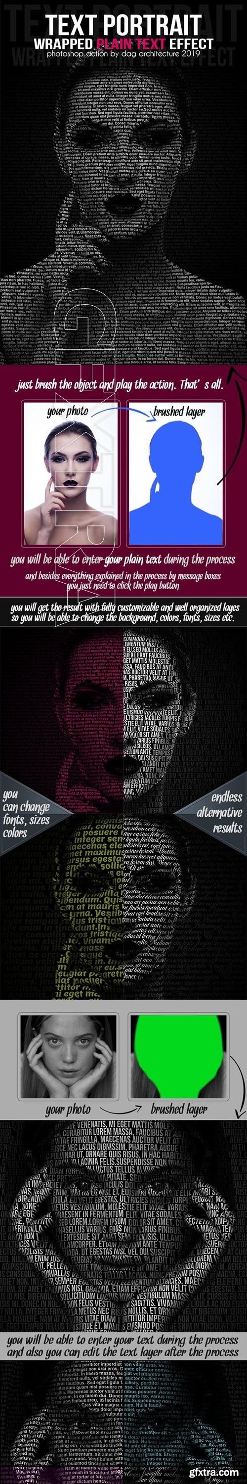 GraphicRiver - Text Portrait Action - Plain Text Style 23114539