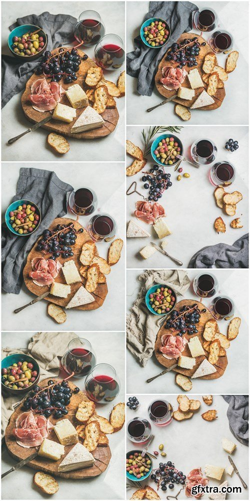 Wine and snack set - 7xHQ JPEG