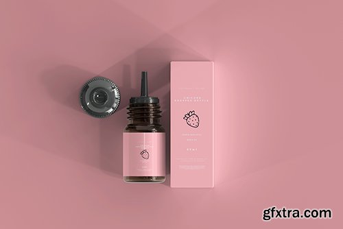 Dropper bottle box mockup 