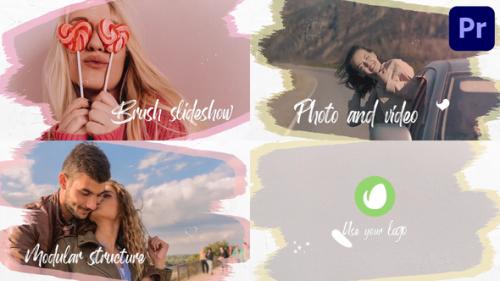 Videohive - Brush Slideshow | Premiere Pro MOGRT - 33670340 - 33670340