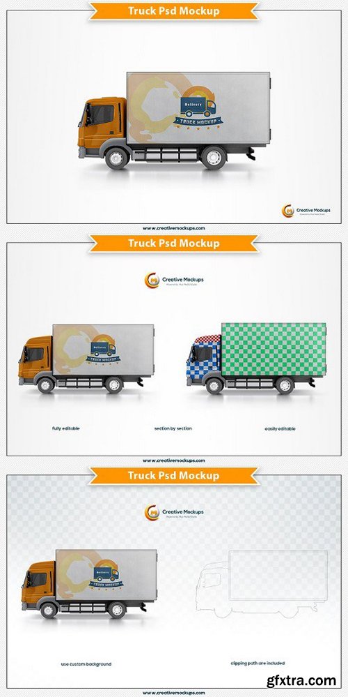 Delivery Truck Mockup Template