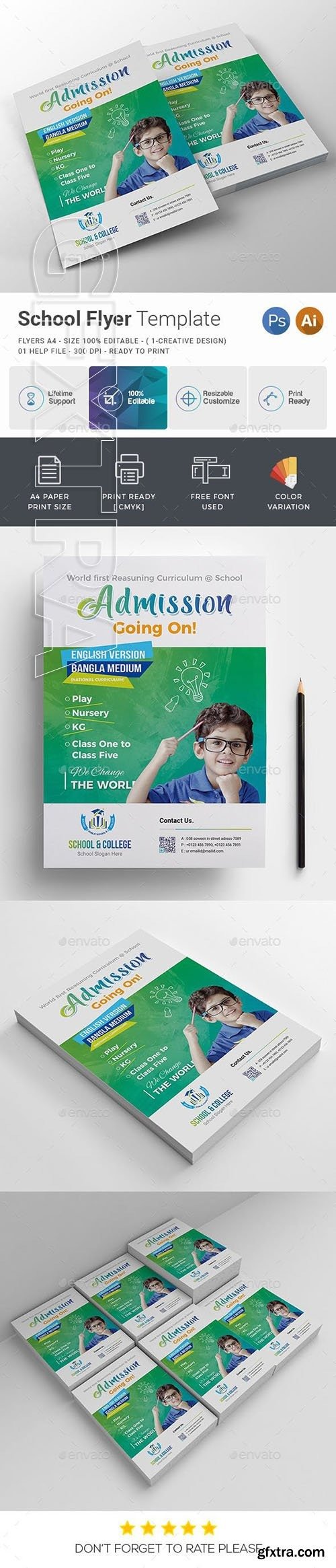 GraphicRiver - School Flyer 23072446