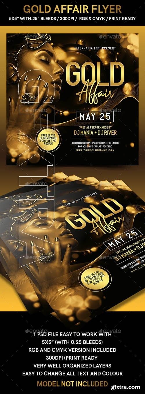 GraphicRiver - Gold Affair Flyer 23048419