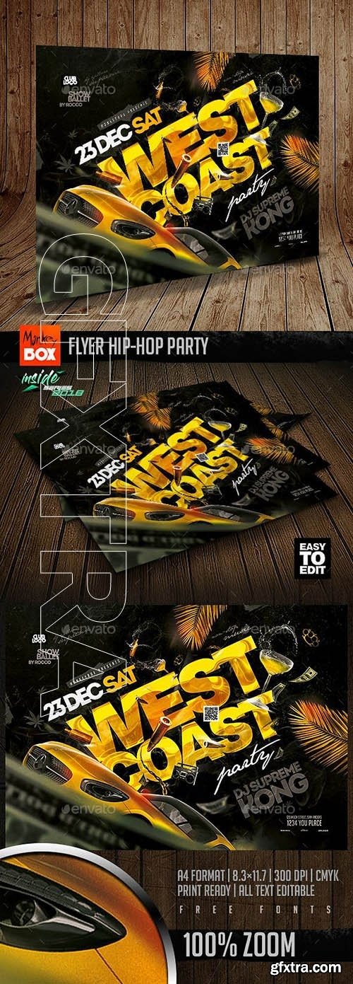 GraphicRiver - Flyer Hip-Hop Party 23010113
