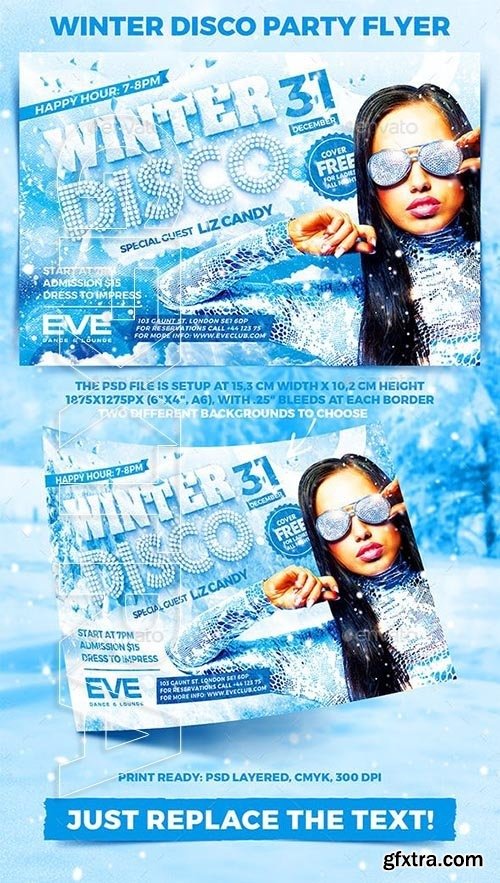 GraphicRiver - Winter Disco Party Flyer 22998948