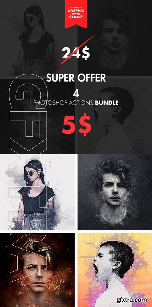 GraphicRiver - Bundle 4 in 1 - Photoshop Action 22885343