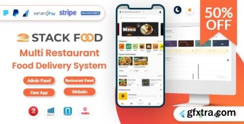 CodeCanyon - StackFood Multi Restaurant - Food Delivery App with Laravel Admin and Restaurant Panel v2.0 - 33571750 - NULLED