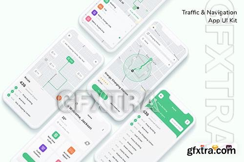 Traffic & Navigation App UI Kit CZP5CDT