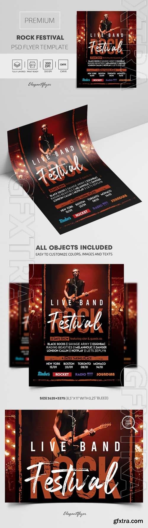 Rock Festival Premium PSD Flyer Template