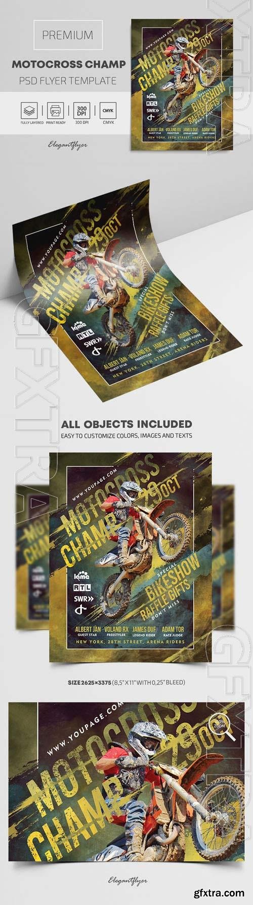 Motocross Champ  Premium PSD Flyer Template