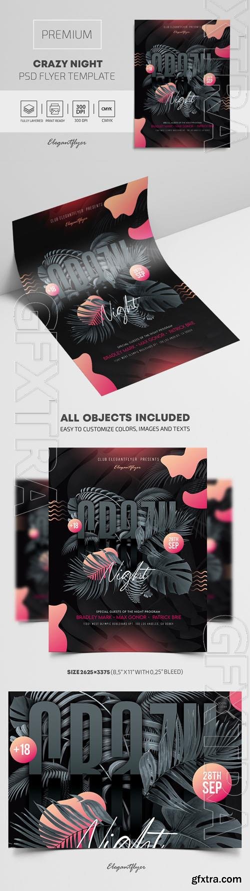 Crazy Night Premium PSD Flyer Template