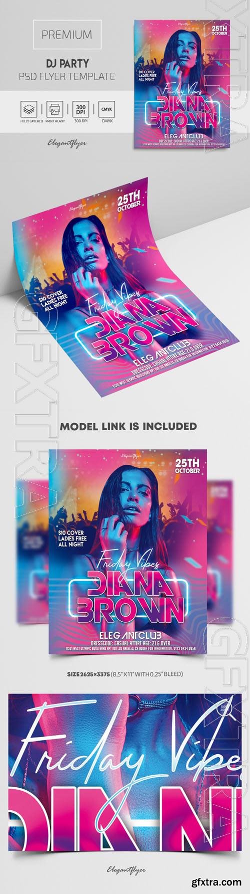 DJ Party Premium PSD Flyer Template