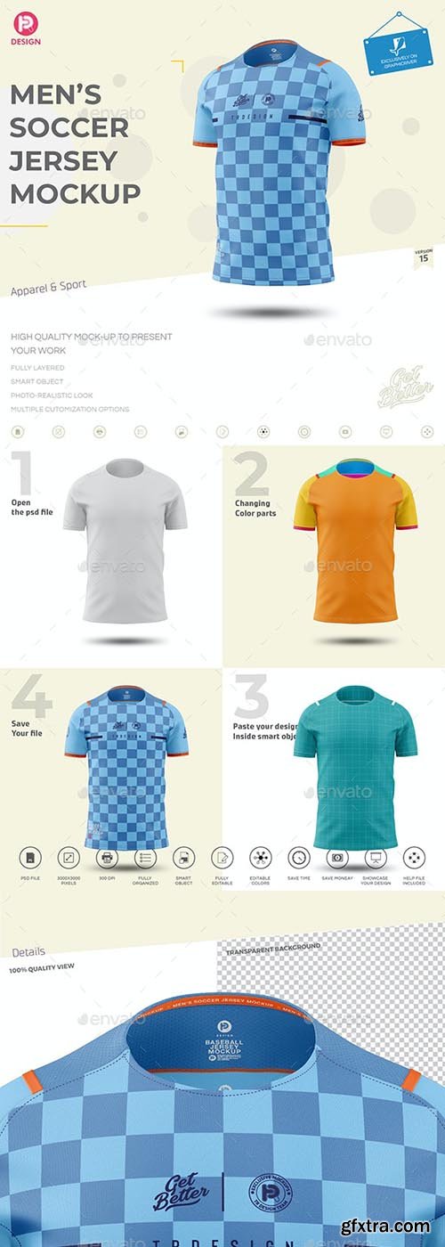 GraphicRiver - Men's Soccer Jersey Mockup V15 33497023