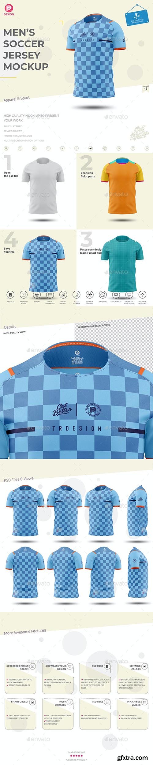 GraphicRiver - Men's Soccer Jersey Mockup V15 33497023